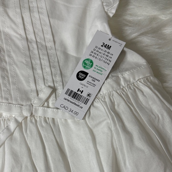 OshKosh B'gosh White Eyelet Casual Dress - Picture 6 of 10